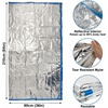 image:imageMylar Emergency Thermal Blanket Sleeping Bag for Survival 2 Pack Thick Reusable Mylar Space Blankets Bulk 84L x 36W Emergency Foil Blankets for Camping Warmth Runners Spa First Responders2