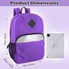 image:imageTrail maker 17 Backpack  Reflective School Backpack with Padded Straps Water Bottle Pockets for Kids amp Adults School Travel Camp GreenPurple