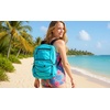 image:imageTrail maker Deluxe See Through Mesh Backpack with Bungee Cord amp Adjustable Padded Straps for Swimming Travel AquaAqua