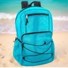 image:imageTrail maker Deluxe See Through Mesh Backpack with Bungee Cord amp Adjustable Padded Straps for Swimming Travel AquaAqua