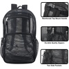 image:imageTrail maker Deluxe See Through Mesh Backpack with Bungee Cord amp Adjustable Padded Straps for Swimming Travel AquaBlack