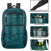 image:imageTrail maker Deluxe See Through Mesh Backpack with Bungee Cord amp Adjustable Padded Straps for Swimming Travel AquaGreen
