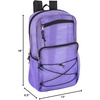image:imageTrail maker Deluxe See Through Mesh Backpack with Bungee Cord amp Adjustable Padded Straps for Swimming Travel AquaLavender