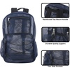 image:imageTrail maker Deluxe See Through Mesh Backpack with Bungee Cord amp Adjustable Padded Straps for Swimming Travel AquaNavy