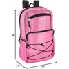 image:imageTrail maker Deluxe See Through Mesh Backpack with Bungee Cord amp Adjustable Padded Straps for Swimming Travel AquaPink