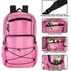 image:imageTrail maker Deluxe See Through Mesh Backpack with Bungee Cord amp Adjustable Padded Straps for Swimming Travel AquaPink