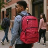 image:imageTrail maker Deluxe See Through Mesh Backpack with Bungee Cord amp Adjustable Padded Straps for Swimming Travel AquaRed