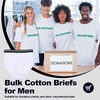 image:imageTrail maker Mens Underwear Briefs BulkCotton Polyester 50 Pack Underwear for HomelessDisaster Reliefsize S M LXLAll Medium Pack