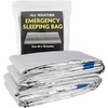 image:imageMylar Emergency Thermal Blanket Sleeping Bag for Survival 2 Pack Thick Reusable Mylar Space Blankets Bulk 84L x 36W Emergency Foil Blankets for Camping Warmth Runners Spa First Responders2
