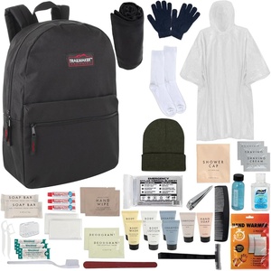 image:image45 Piece Camping Backpack Outdoor Hygiene Kit Essentials Individually Wrapped Personal Hygiene Kits for Homeless Men Women