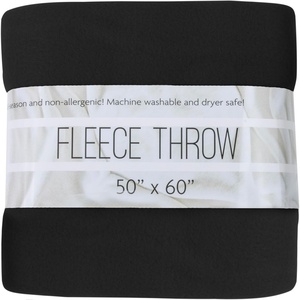 image:image50x60 Throw Blankets Ultra Soft Hypoallergenic Fleece Fall Throw Blanket for Livingroom Couch Chair Bed BlackSolid Black