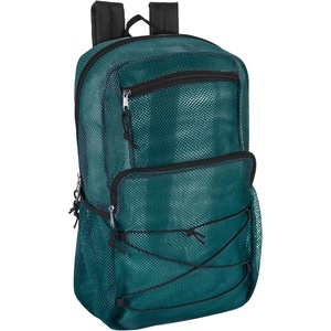 image:imageTrail maker Deluxe See Through Mesh Backpack with Bungee Cord amp Adjustable Padded Straps for Swimming Travel AquaGreen