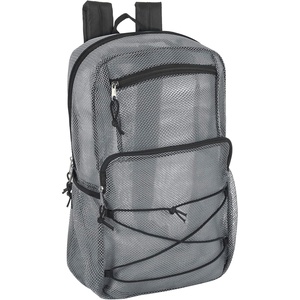 image:imageTrail maker Deluxe See Through Mesh Backpack with Bungee Cord amp Adjustable Padded Straps for Swimming Travel AquaGrey