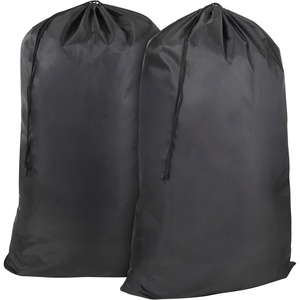 image:imageWashable Drawstring Laundry Bags 2 Pack Extra Large Heavy Duty College Dorm Dirty Laundry Clothes Travel Bag and Gym Clothes Bag for Guys and Girls Turquoise Wash MeBlack