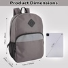 image:imageTrail maker 24 Pack 17 Backpack  Reflective School Backpack with Padded Straps Water Bottle Pockets for Young Adults Travel Camp Multi Color PackGrey