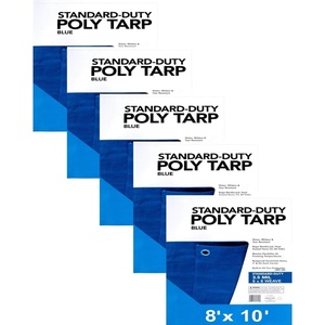 image:image25 Pack Blue Tarps Heavy Duty Waterproof Bulk Tarps for Homeless Camping Tents Construction Debris Roof 8 ft x 10 ft8 ft x 10 ft