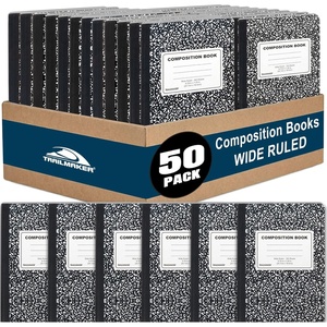 image:imageTrail maker 5 Pack Composition Notebooks Wide Ruled Marble Cover 200 Pages 100 Sheets 975 x 725 Bulk School Supplies for Classroom Office amp School Donations50 Pack