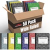 image:imageTrail maker 5 Pack Composition Notebooks Colored Wide Ruled Marble Cover 200 Pages 100 Sheets 975 x 725 Bulk School Supplies for Classroom Office amp School Donations50 Pack