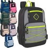 image:imageTrail maker 24 Pack Bulk Backpacks 18 Laptop Backpack with Padded Straps Dual Zippers Water Bottle Pocket amp Multiple Storage Pockets for Travel Work amp Donation Assorted ColorsAssorted Colors