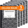 image:imageTrail maker 5 Pack Composition Notebooks College Ruled Marble Cover 200 Pages 100 Sheets 975 x 725 Bulk School Supplies for Classroom Office amp School Donations5 pack
