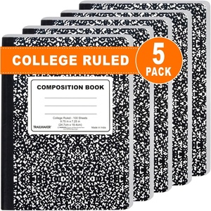 image:imageTrail maker 5 Pack Composition Notebooks College Ruled Marble Cover 200 Pages 100 Sheets 975 x 725 Bulk School Supplies for Classroom Office amp School Donations5 pack