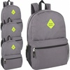 image:imageTrail maker 24 Pack 19 Inch Backpacks for Commute Travel Donation Black  Classic unisex design padded shoulder strap Side mesh water bottle pocket top carry handle Zipper Pocket gym travel bookbags24 Pack Gray