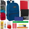 image:imageTrail maker 24 Pack Bulk Backpacks with Stationary Supplies  Wholesale Backpack and Stationary Kits Classic Colors PackClassic Colors Pack