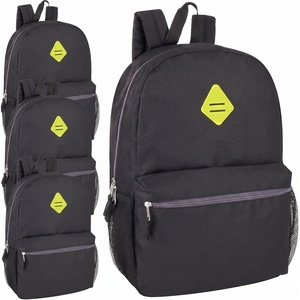 image:imageTrail maker 24 Pack 19 Inch Backpacks for Commute Travel Donation Black  Classic unisex design padded shoulder strap Side mesh water bottle pocket top carry handle Zipper Pocket gym travel bookbags24 Pack Black