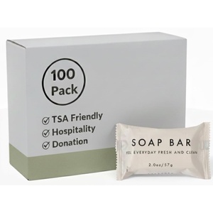 image:imageTrail maker 100 pack 373 Oz Bar Soap for Hospitality Homeless Shelter Donation Disaster Relief Supplies2 Ounce Pack of 100